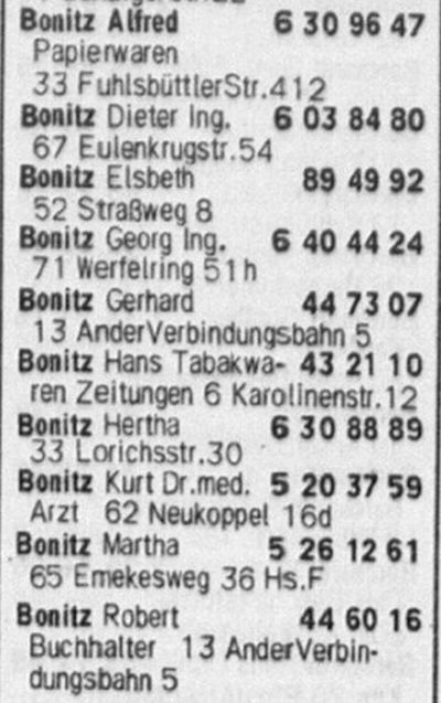 Telefonbuch Hamburg 1969