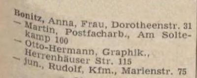 Adressbuch Hannover 1953