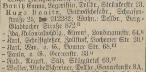 Adressbuch Köln 1936