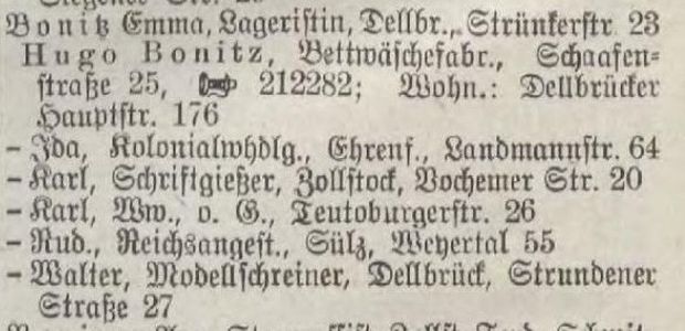 Adressbuch K&ouml;ln 1938