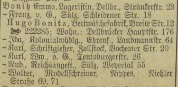 Adressbuch K&ouml;ln 1941