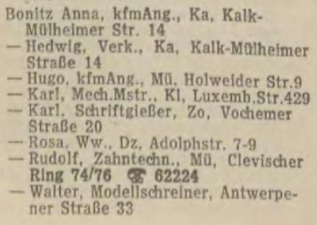 Adressbuch Köln 1960