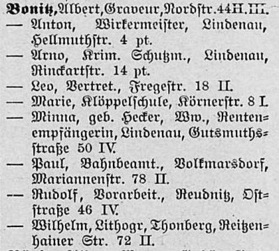 Leipziger Adressbuch 1910