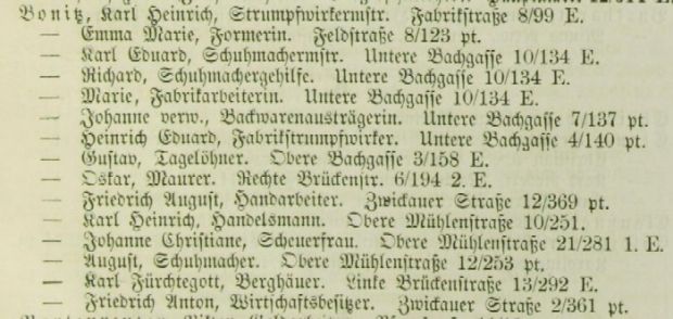 Adressbuch Stollberg 1884