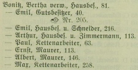 Adressbuch Taura 1911
