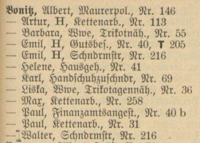 Adressbuch Taura 1927