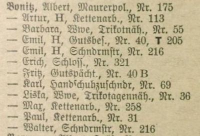 Adressbuch Taura 1930