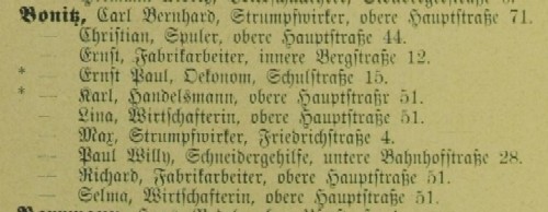 Adressbuch Thalheim 1902