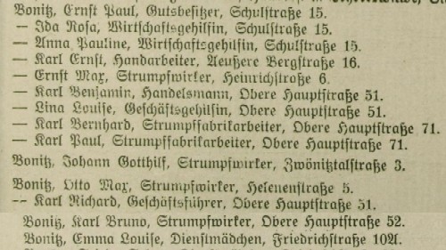 Adressbuch Thalheim 1912