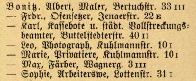 Adressbuch Weimar 1910