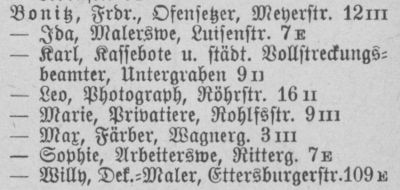 Adressbuch Weimar 1912