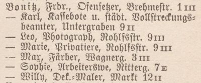 Adressbuch Weimar 1913
