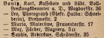 Adressbuch Weimar 1919