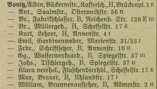 Adressbuch Zwickau 1914