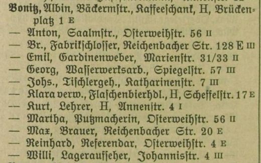 Adressbuch Zwickau 1919