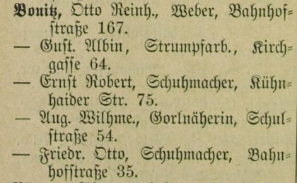 Adressbuch Zwönitz 1896