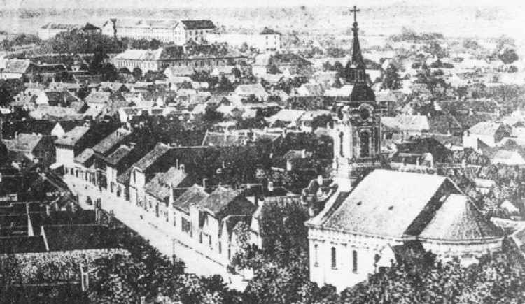 Panorama von Weißkirchen, ca. 1890
